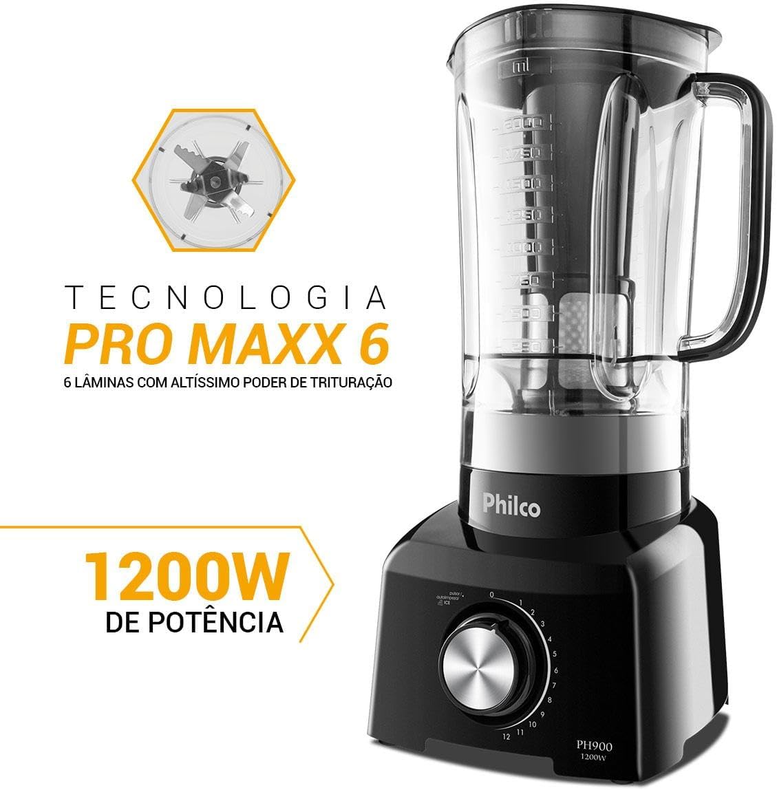 Liquidificador, Ph900, 3L, Preto, 110V, Philco