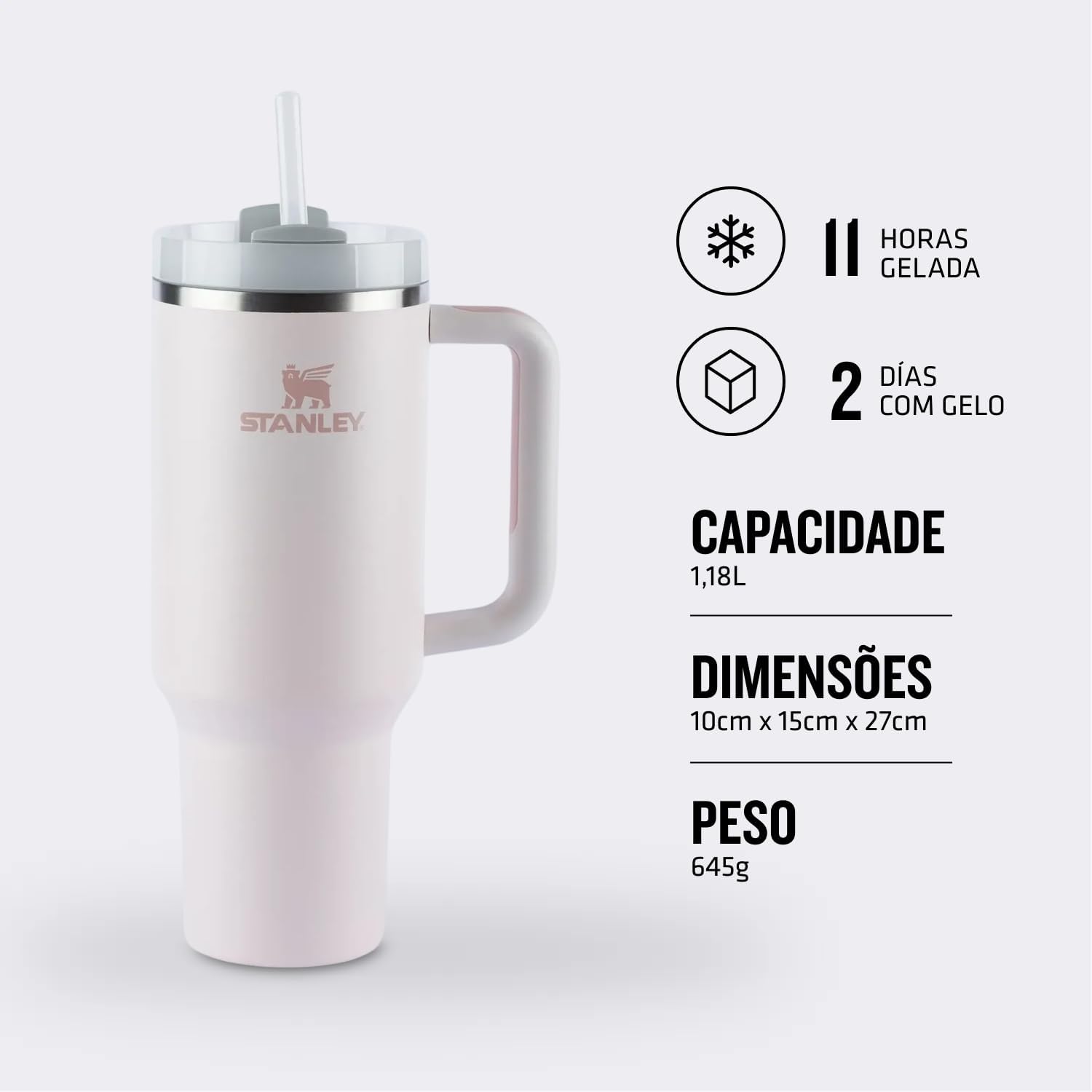 Copo Térmico Stanley Quencher com Isolamento a Vácuo