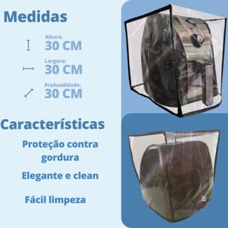 CAPA PARA AIR FRYER MONDIAL FAMILY 4L CRISTAL (Cristal)