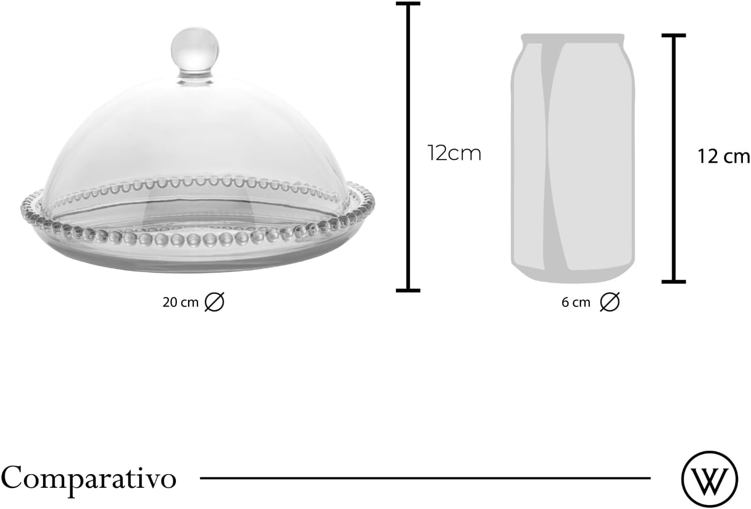 Queijeira Pearl Transparente com Design Sofisticado