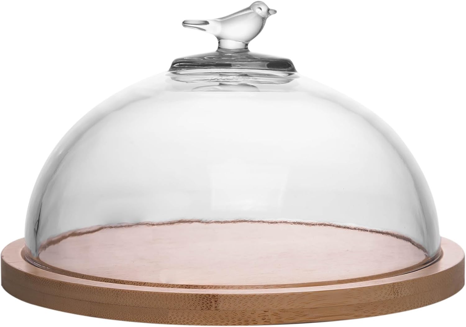 WOLFF - Queijeira com Base em Bambu Bird 20cm x 20cm x 11cm Vidro