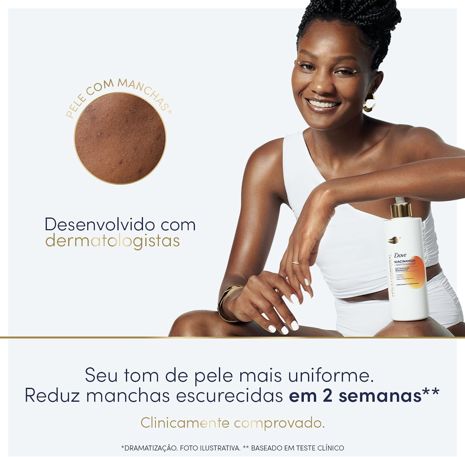Hidratante Corporal com Niacinamida Uniformizador do Tom da Pele 48h