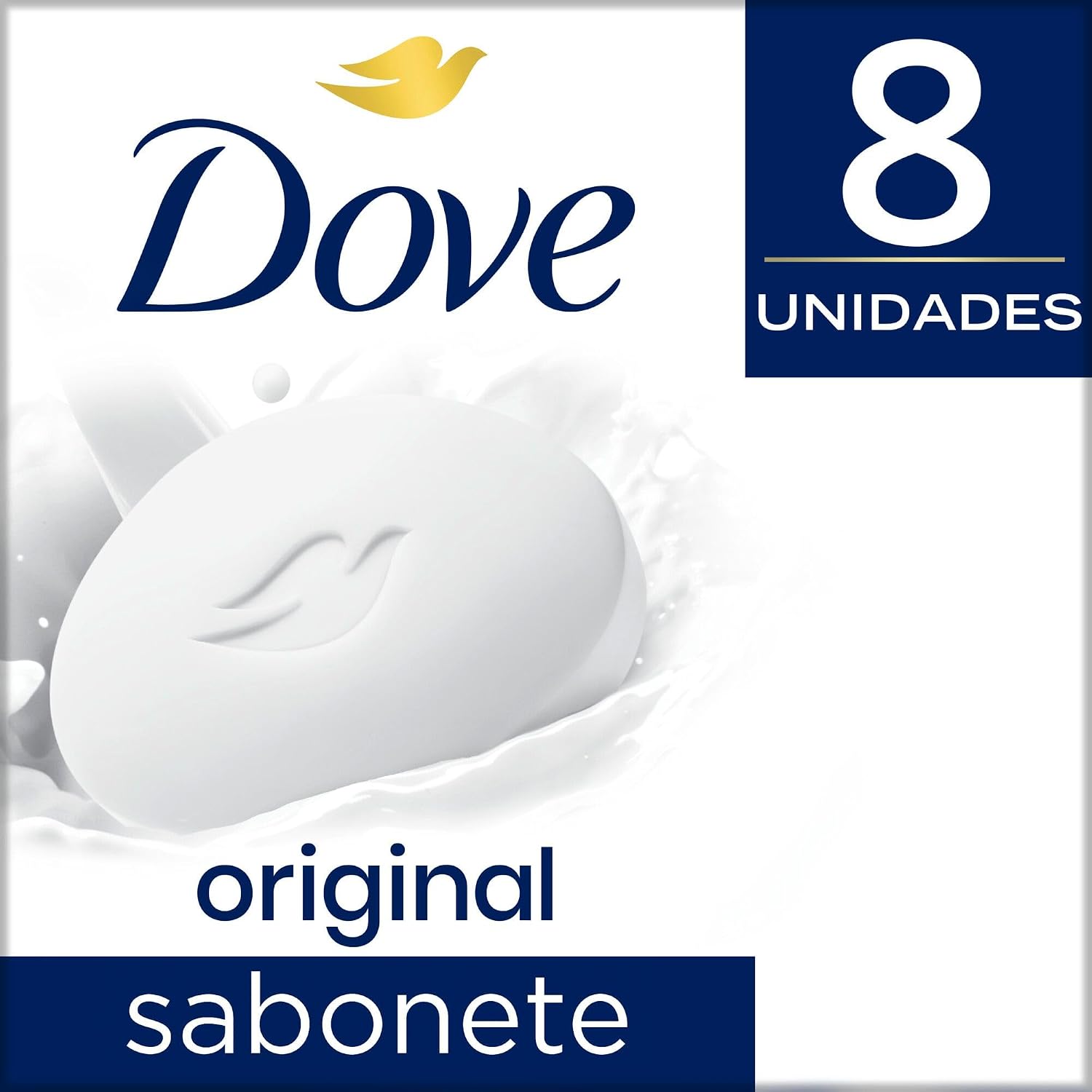 Dove Sabonete Em Barra Branco 90G - 8 Unidades