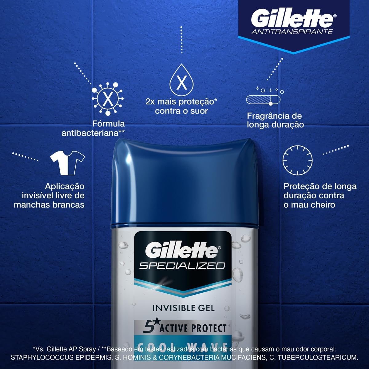 Gel Antitranspirante Gillette Cool Wave 113g