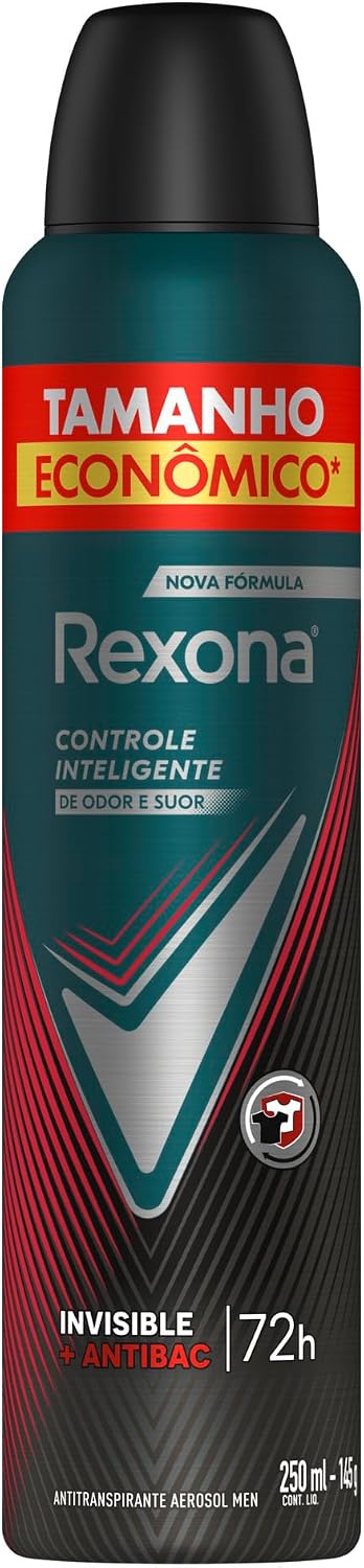 Desodorante Antitranspirante Aerosol Rexona Men Antibacterial + Invisible 72h