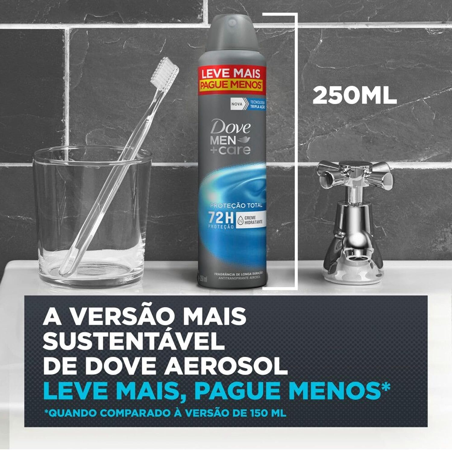 Desodorante Antitranspirante Aerosol Dove Men+Care Proteção Total