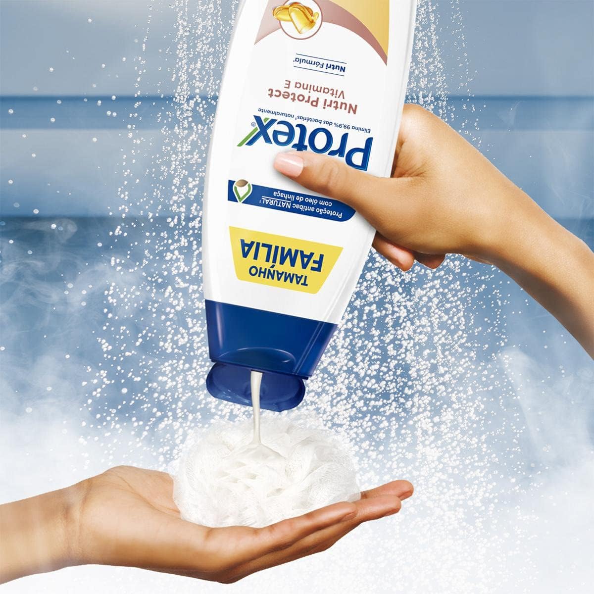 Sabonete Líquido Antibacteriano para Corpo Protex Nutri Protect Vitamina E 650ml