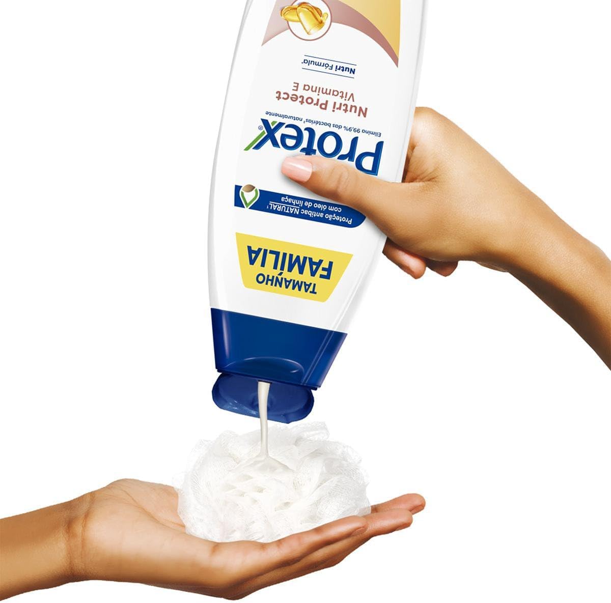 Sabonete Líquido Antibacteriano para Corpo Protex Nutri Protect Vitamina E 650ml