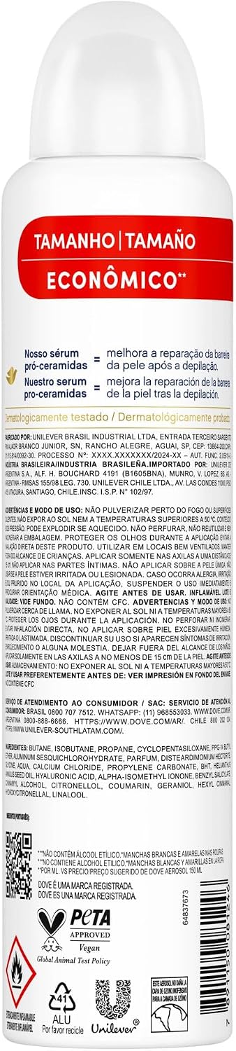 Dove Desodorante Antitranspirante Aerosol Invisible Care 250ml