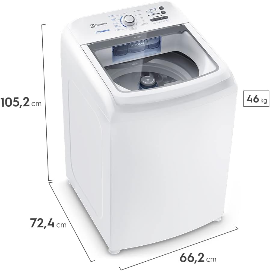 Lavadora de Roupas Electrolux com Dispenser Autolimpante Jet&Clean