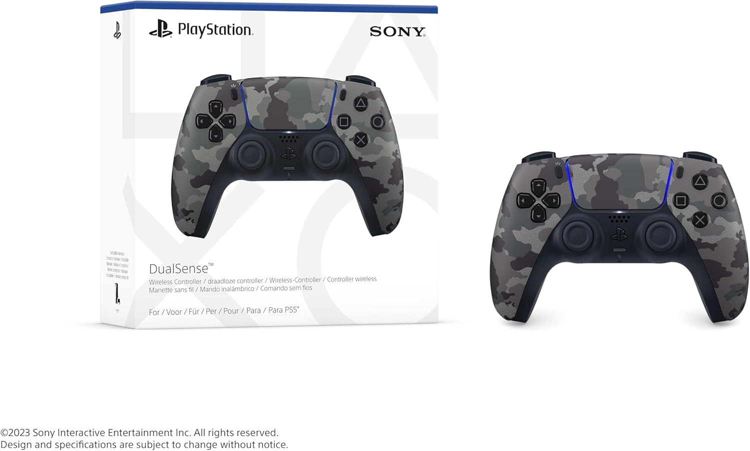 Controle sem fio PlayStation DualSense™ – Gray Camouflage