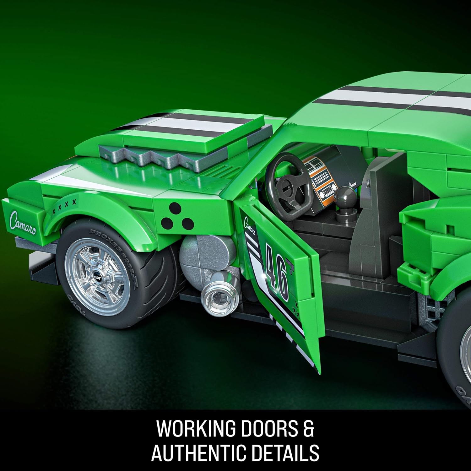 Kit de Montar Camaro Custom 68 Escala 1:32 com Adesivos