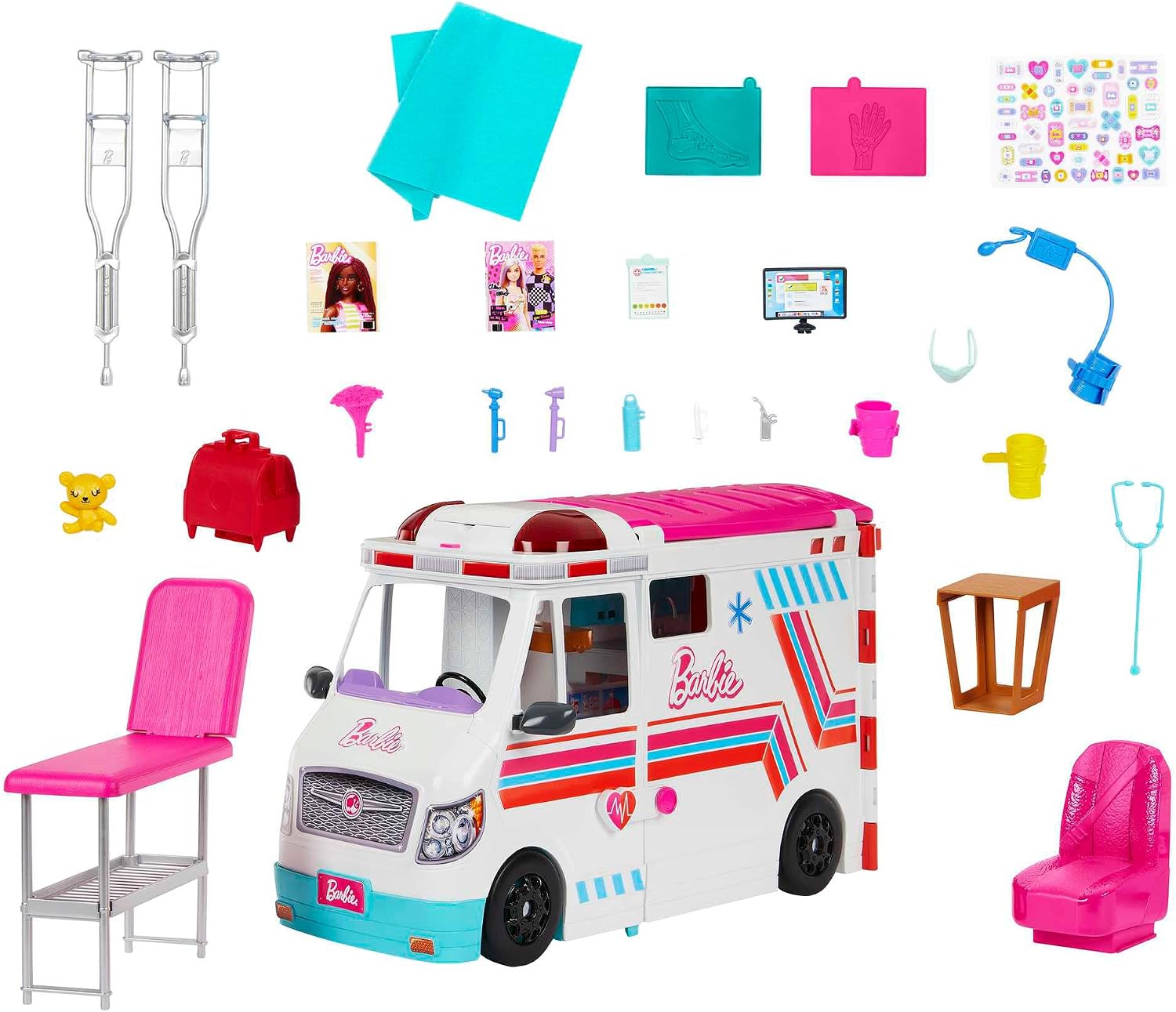 Barbie Profissões Conjunto de Brinquedo Clínica de Atenção Médica para crianças a partir de 3 anos
