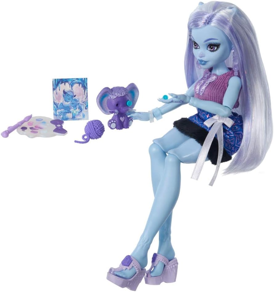 Monster High, Self-Scare Secrets, Abbey Bominable, Boneca Colecionável, Brinquedo com 13 Surpresas, Mattel, Monster High 2025