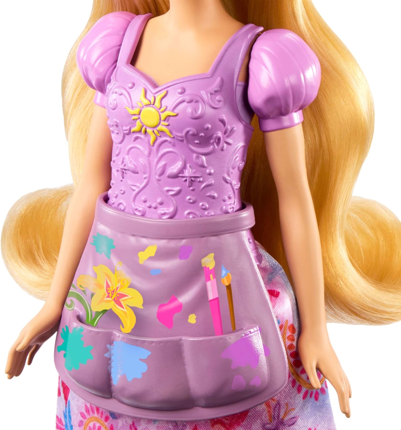 Disney Princesa Mudança de Vestido Rapunzel, Boneca com Looks Trocáveis e Acessórios Temáticos