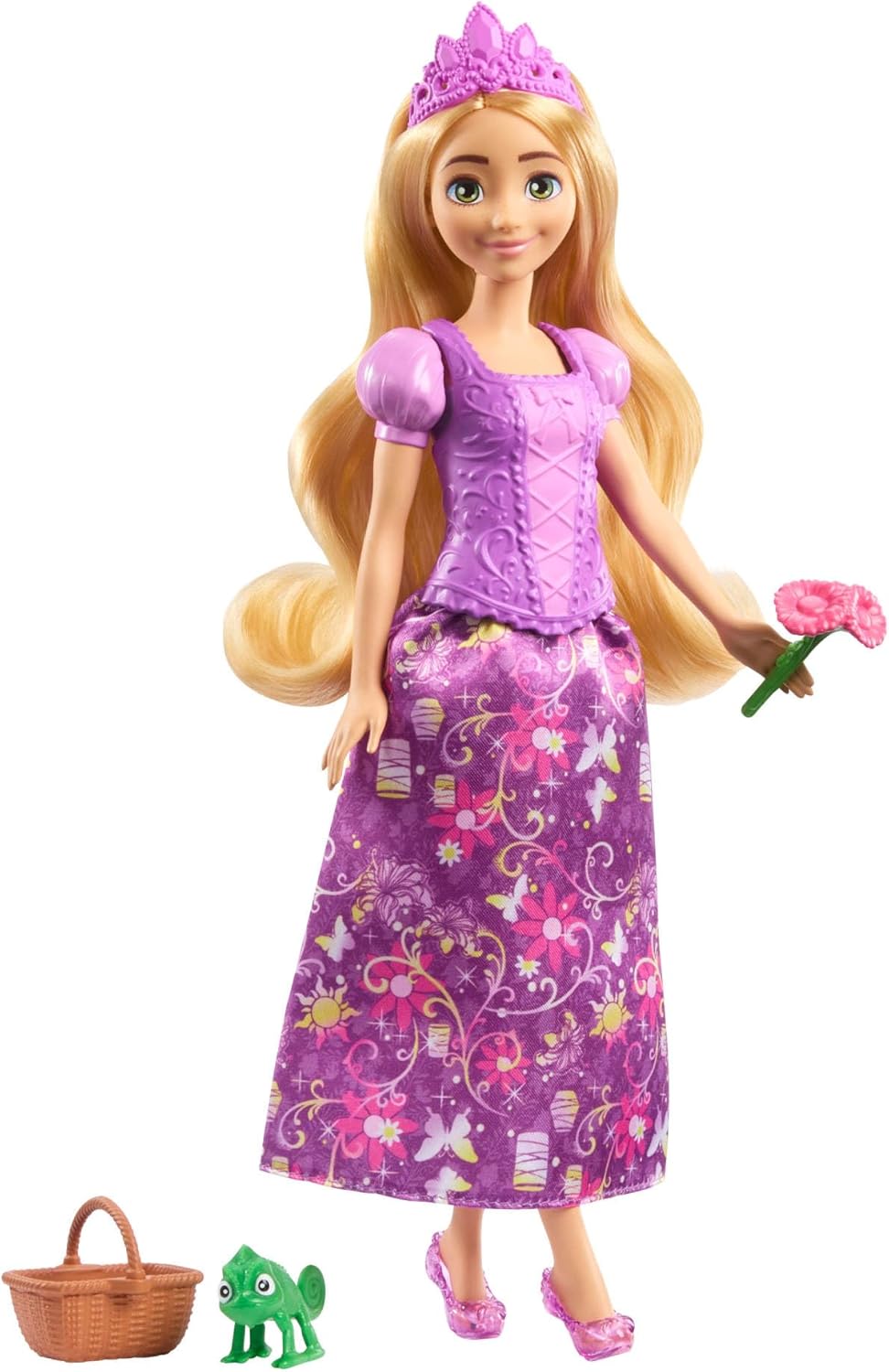 Disney Princesa Mudança de Vestido Rapunzel, Boneca com Looks Trocáveis e Acessórios Temáticos