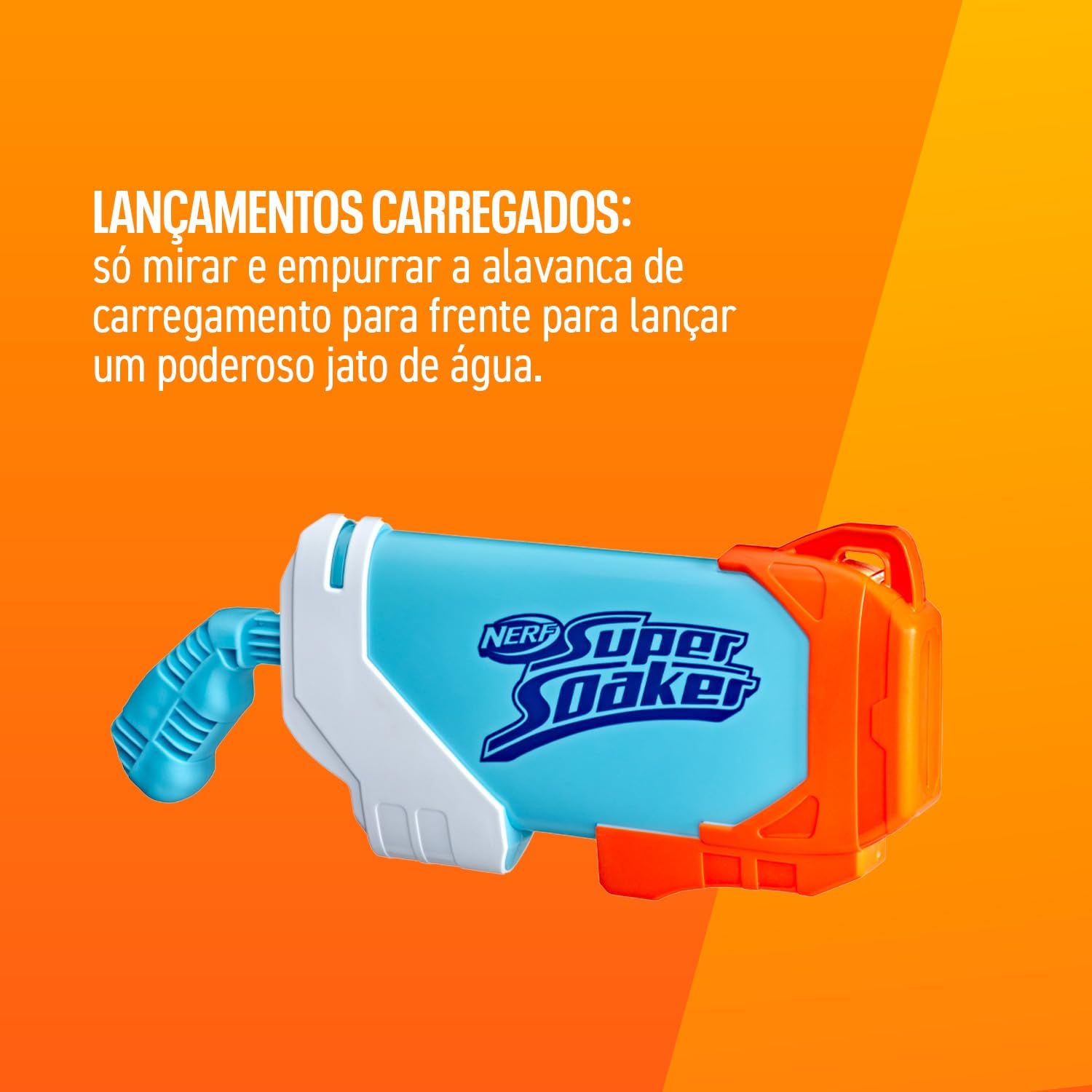 Nerf, Lançador de Água, Super Soaker, Torrent - Jatos Poderosos, Capacidade de 236 ml - A partir de 6 Anos