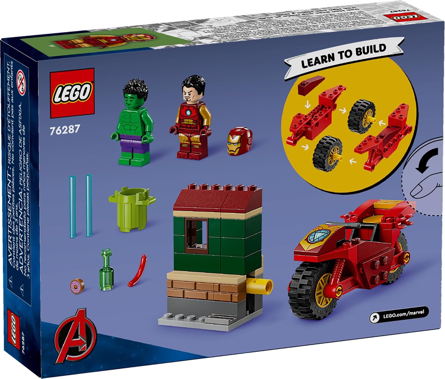 LEGO Marvel Homem de Ferro com Motocicleta e o Hulk
