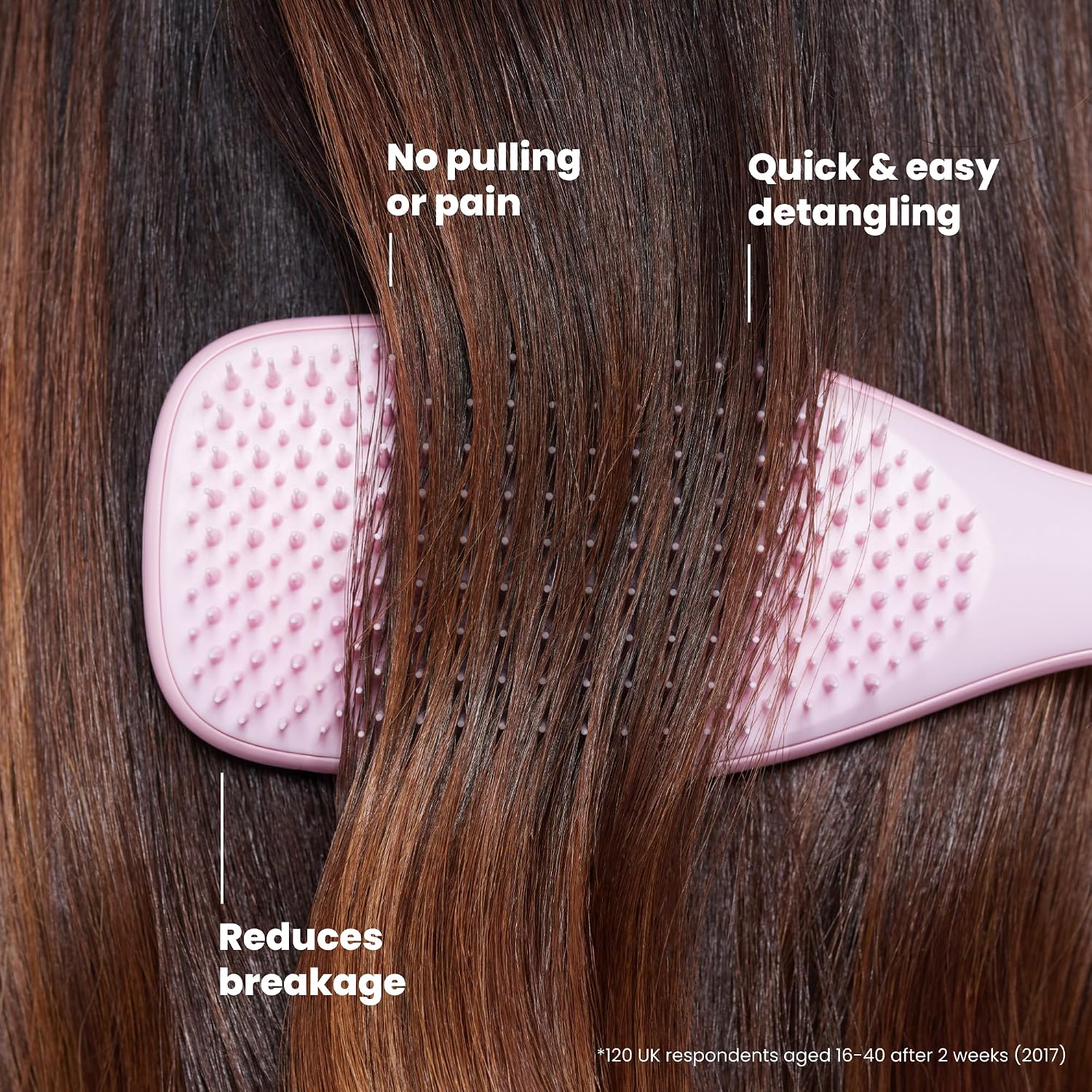 Tangle Teezer - Escova de cabelo desembaraçadora The Wet Detangler Millenial Pink para todos os tipos de cabelo, molhados. Cor: Rosa claro