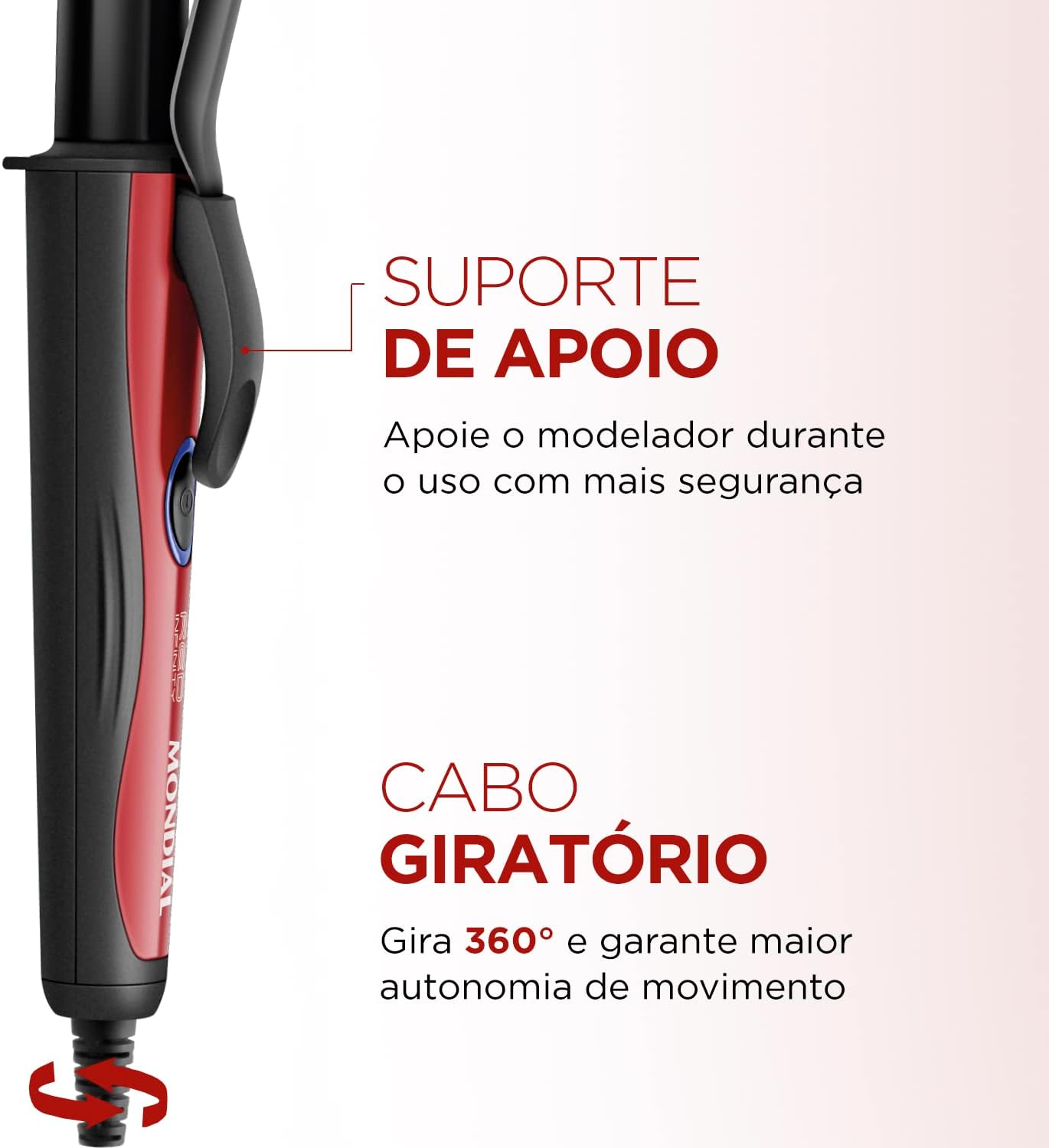 Modelador de Cachos 25mm com Revestimento Cerâmico