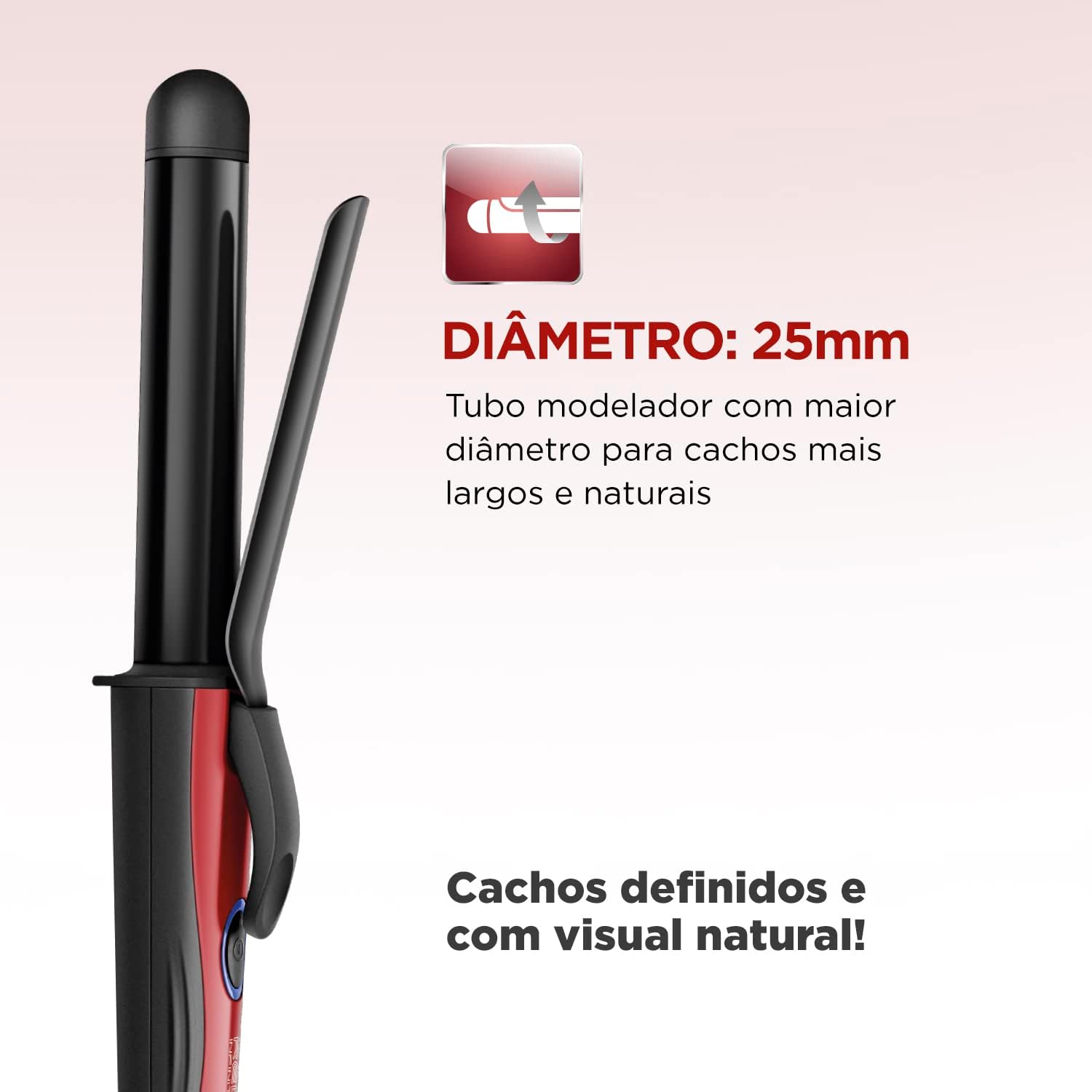Modelador de Cachos 25mm com Revestimento Cerâmico