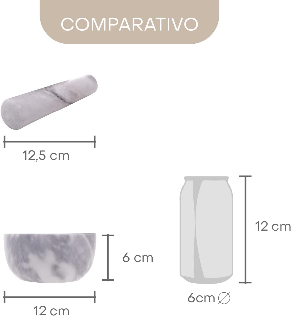 Pilão com Socador de Mármore
