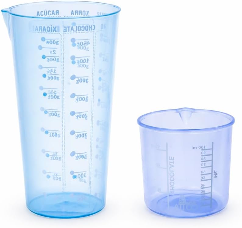 Kit 2 Copos Medidores Transparentes 500ml e 100ml