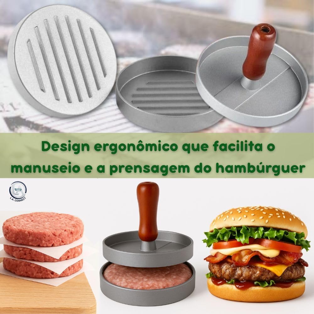 Modelador de Hambúrguer com Revestimento Antiaderente