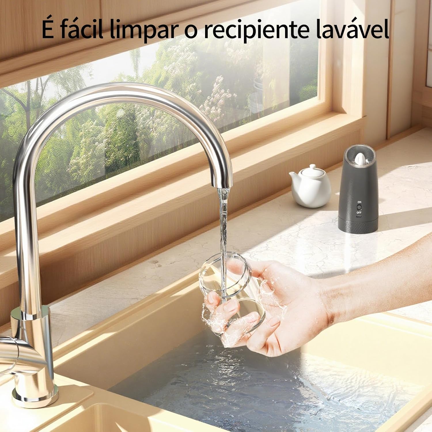 Moedor de Pimenta Elétrico Recarregável via USB