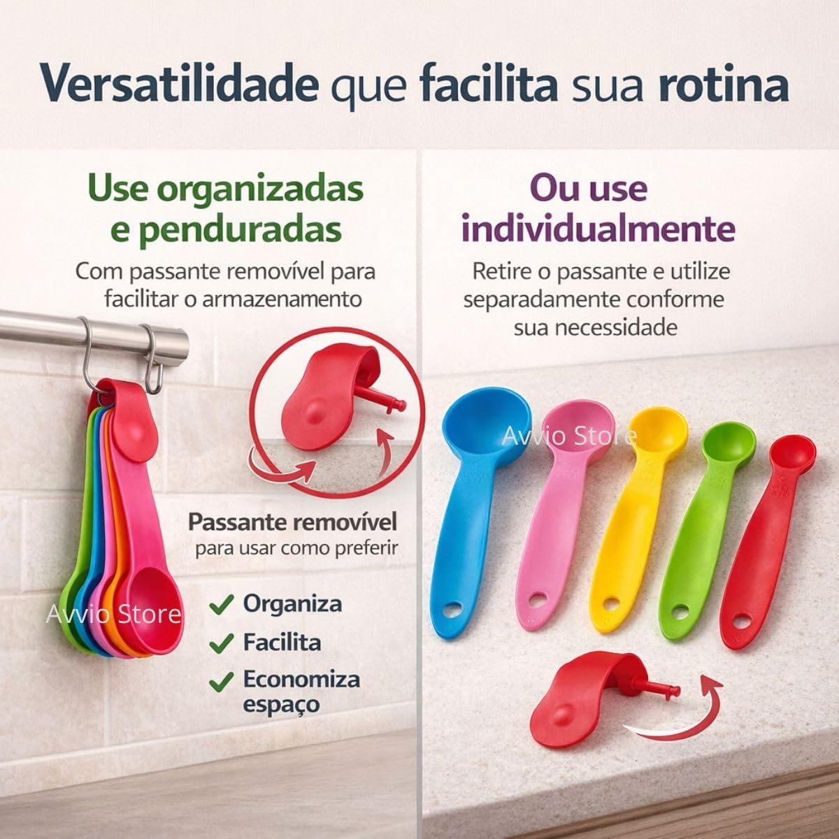 Kit 5 Colheres Medidoras Medidas ML Gramas Medidores Culinários Colher Chá Sopa Dosadoras Porções Receitas Confeitaria Café Whey Temperos Doces Sobremesas Utensílio Cozinha Livre BPA Premium