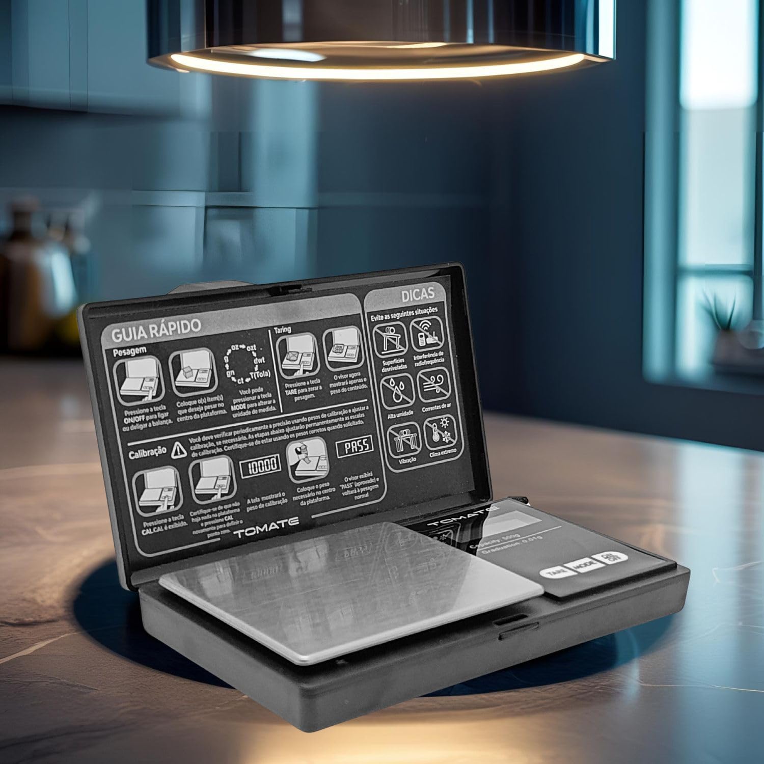 Mini Balança de Precisão 0,01g até 500g com Display LED
