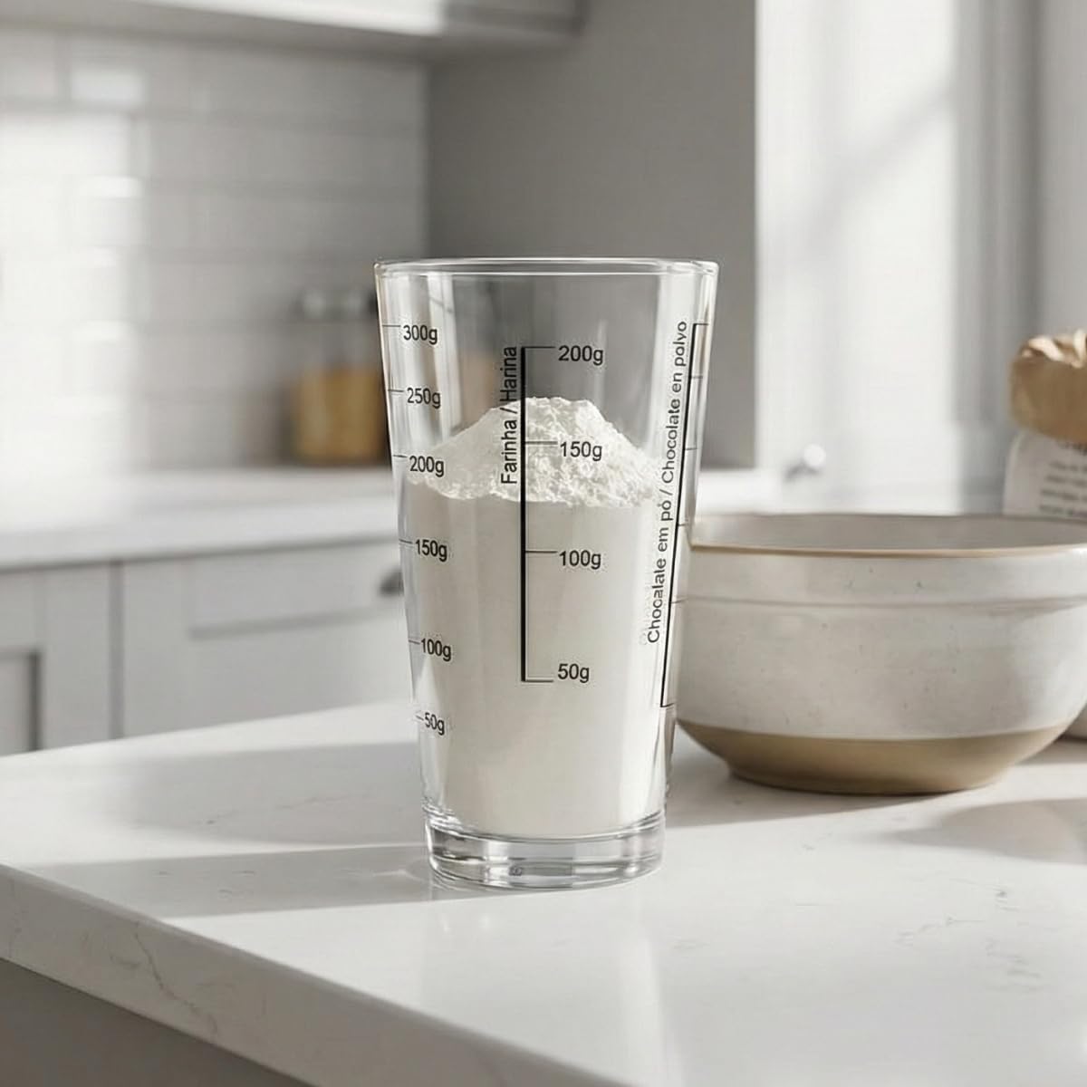 Ruvolo, Copo Medidor Vidro Chef Cozinha Receitas Profissional Resistente Multiuso 415ml