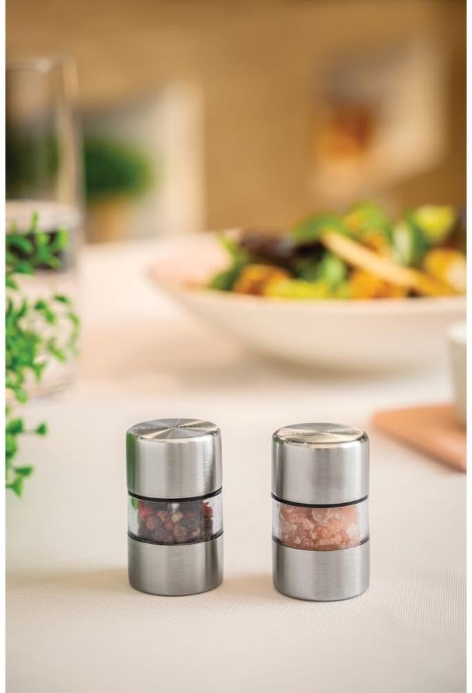 Conjunto Moedores de Sal e Pimenta Tramontina Acrílico com Tampa Inox