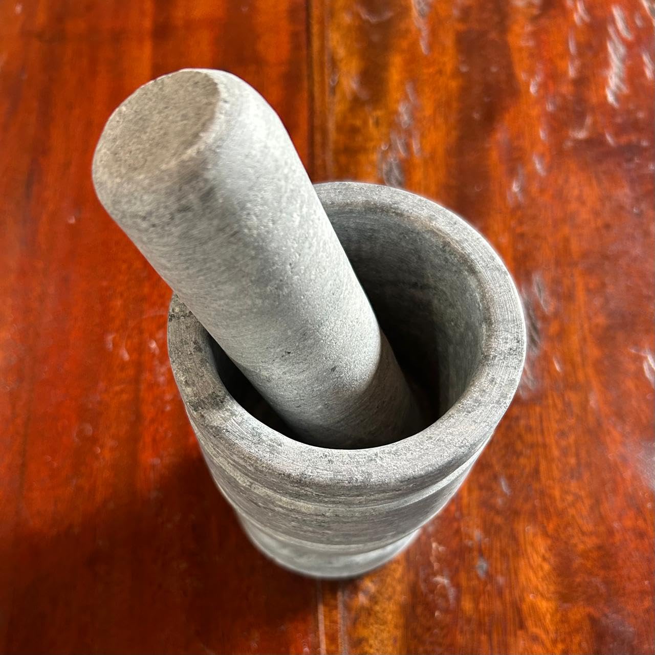 Pilão De Pedra Sabão Resistente Grande