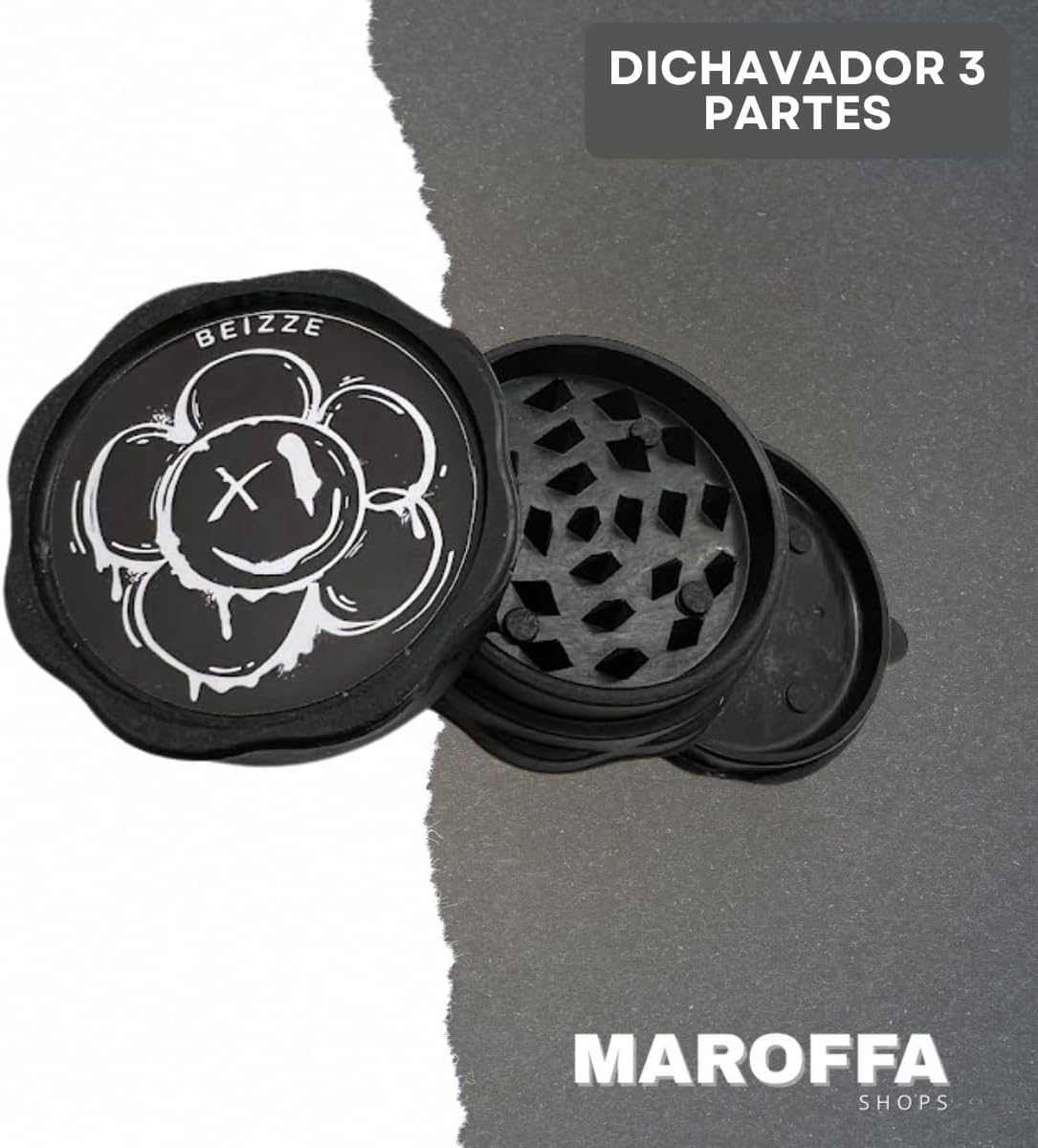 Kit Tabacaria Bolador Enrolador de Fumo Dichavador Triturador + Brinde Seda King Size