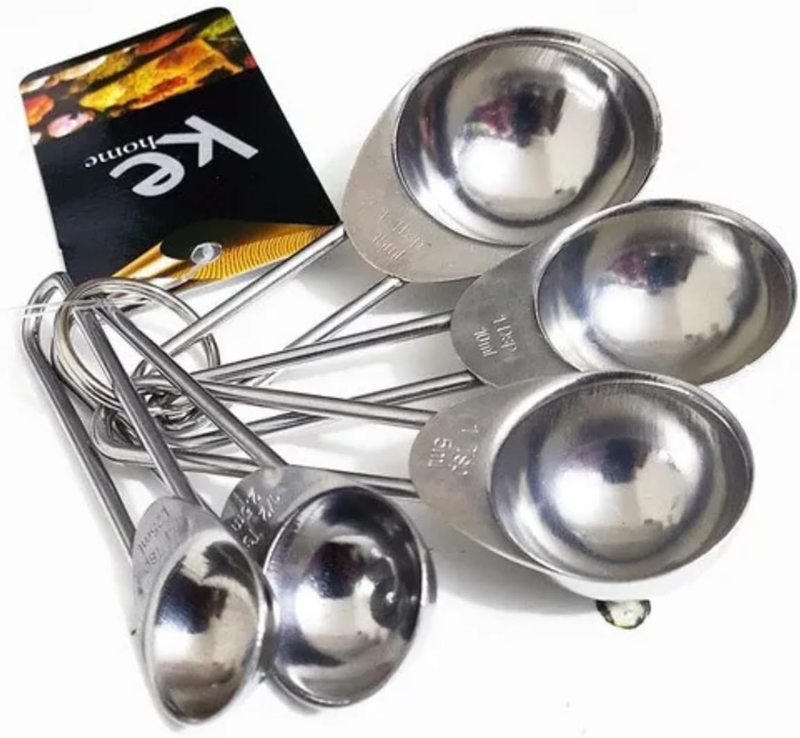 Kit 5 Colheres Medidoras em Aço Inox