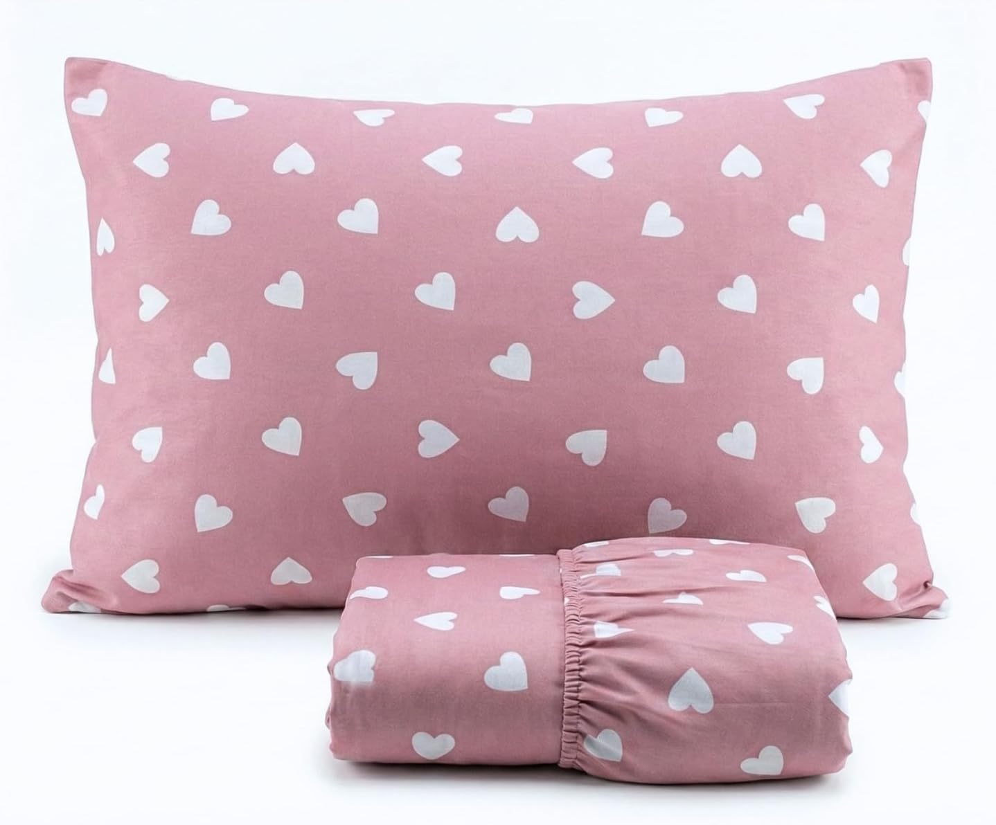 Cozzilar Jogo de Lençol Cama Solteiro Malha 100% Algodão 2 Peças Estampado Kit Inclui 1 Lençol Solteiro Com Elástico e 1 Fronha Toque Macio (Modelo 7)