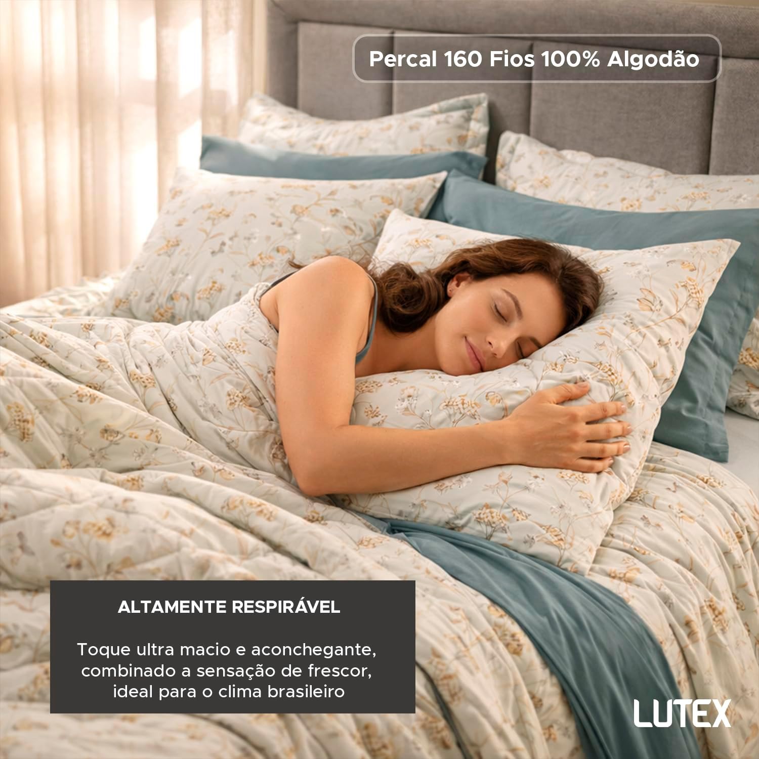 Jogo de Cama Casal 160 Fios Karsten 100% Algodão