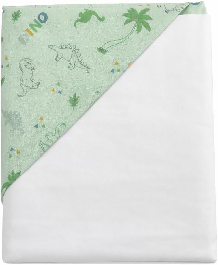 Kit Jogo de Berço 3 Peças 100% Algodão Tamanho Americano Lençol com Elástico 70x130x12cm + Lençol Superior 150x90cm + Fronha 40x28cm