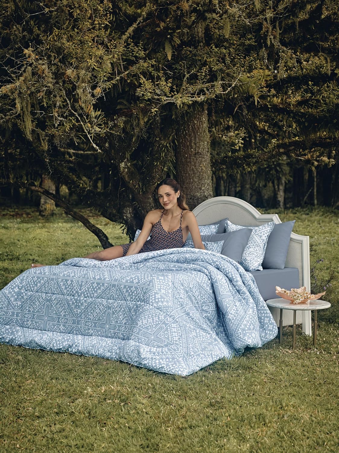 Jogo Roupa de Cama Solteiro Simples, 100% Algodão 150 fios Teka Diamante