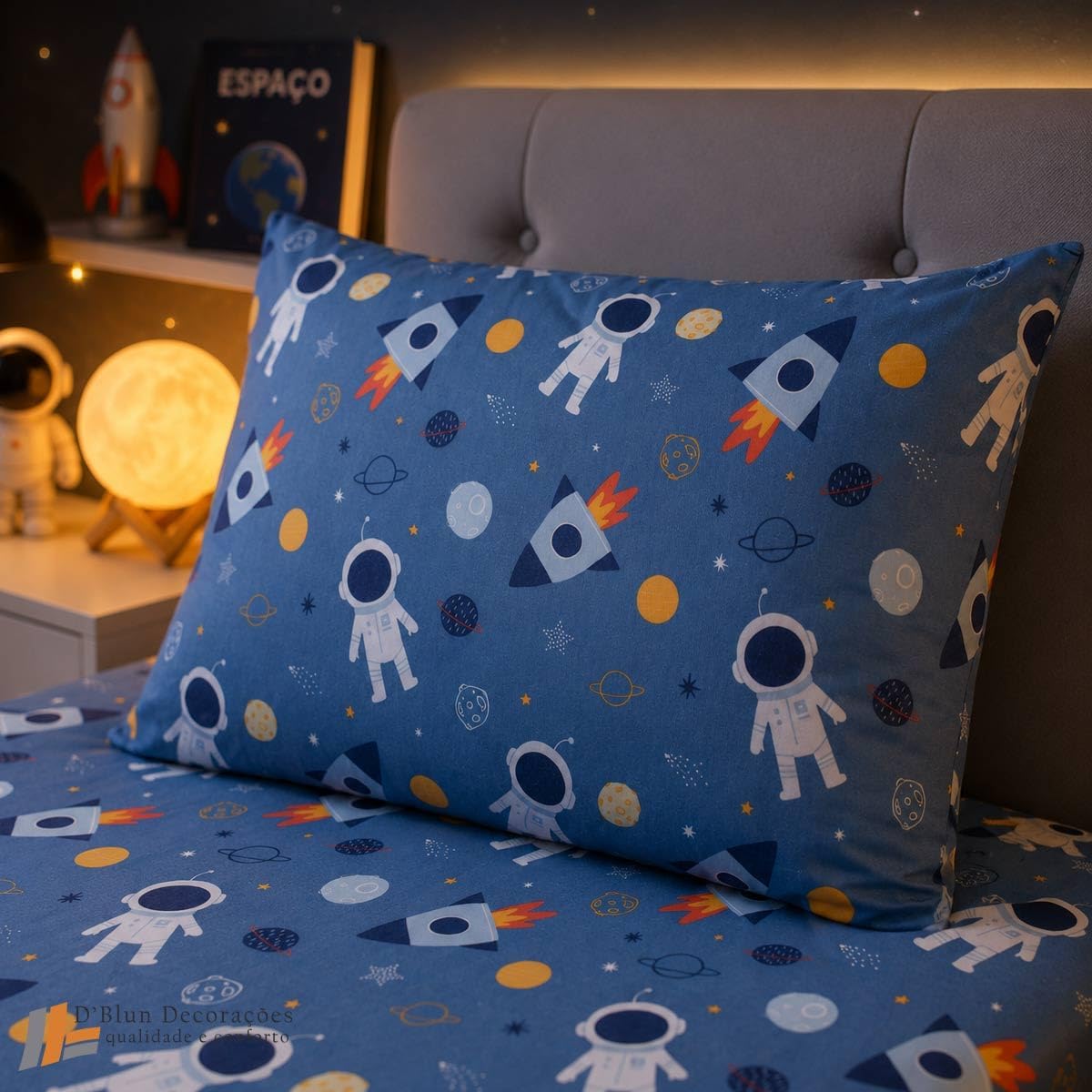Jogo de Cama Infantil Malha 70% Algodão Estampas Modernas