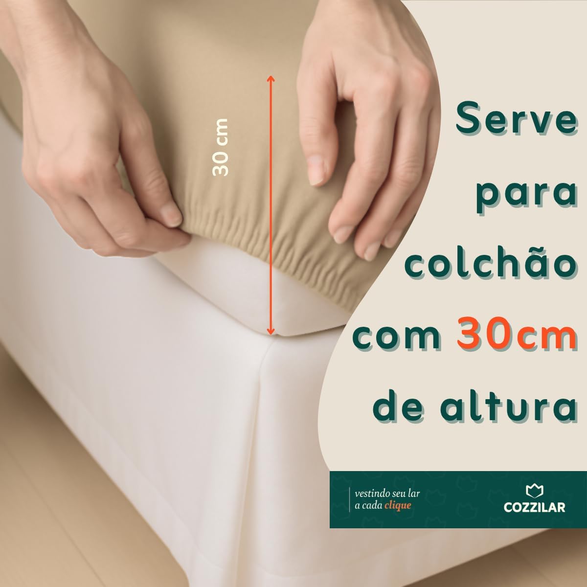 Jogo de Lençol Queen Malha 100% Algodão com Elástico e 2 Fronhas