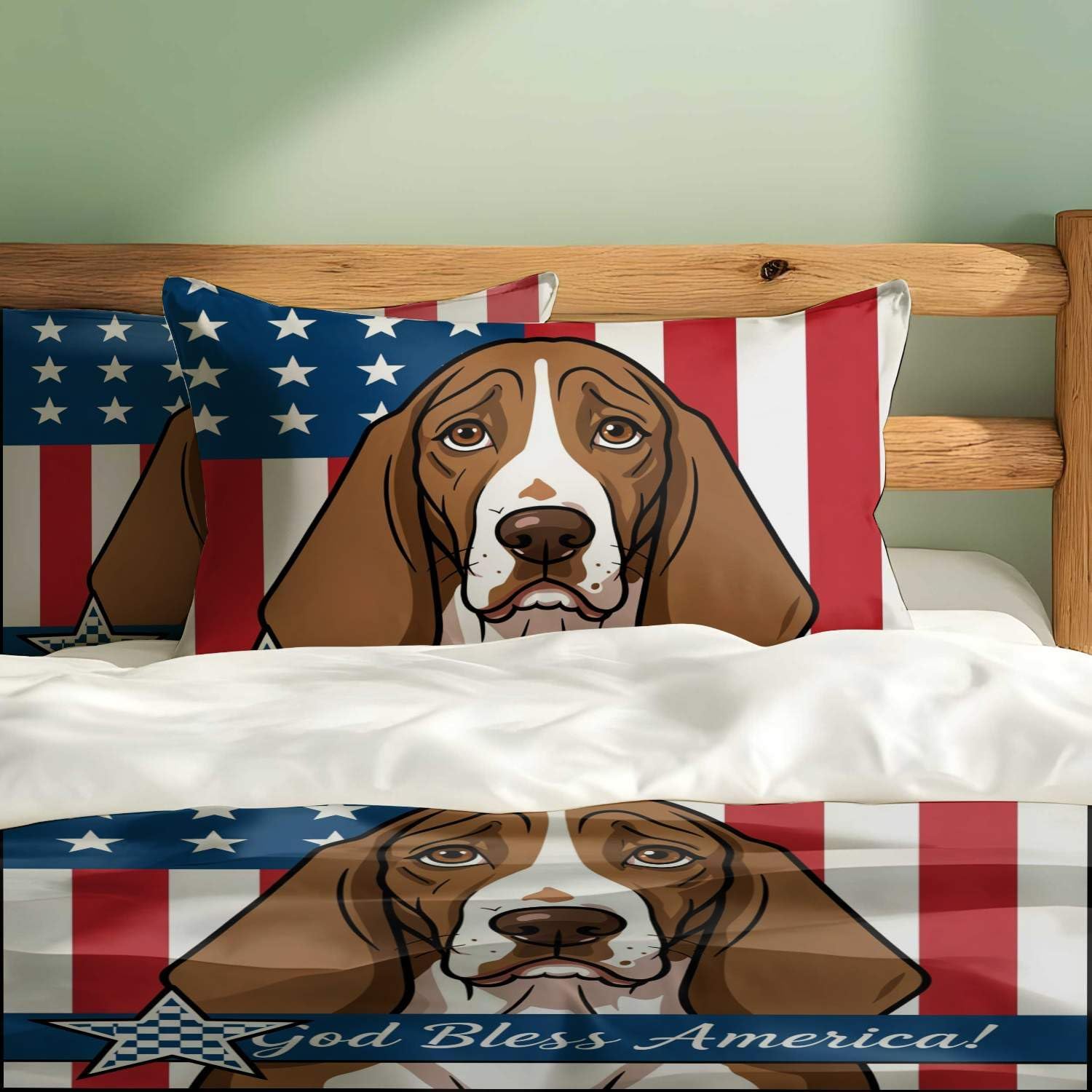 Conjunto de capa de edredom de girassol de cachorro aquarela, conjunto de cama floral de 3 peças, seleção de vários tamanhos, capa com estampa animal caprichosa (03, solteiro 172 x 218 cm + 51 x 76 cm