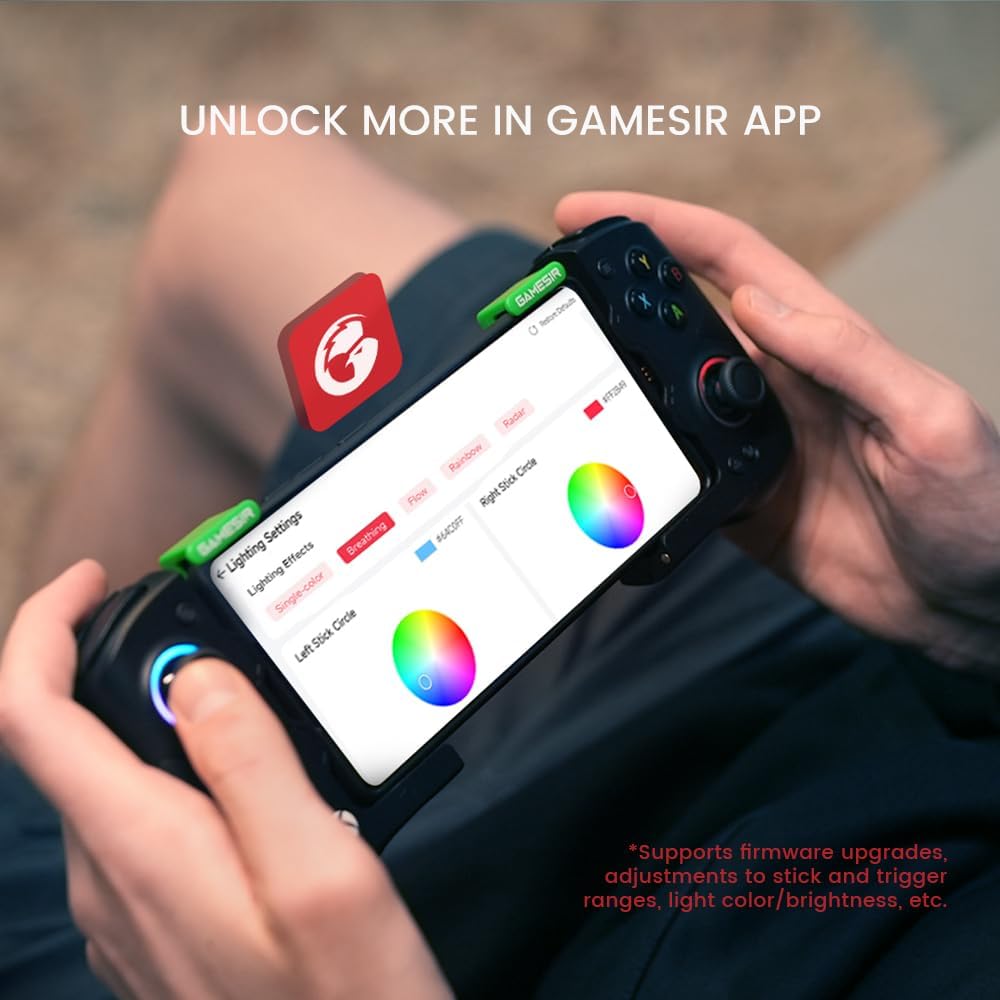 GameSir X4 Aileron Controle Bluetooth Gamer para Android com Hall Effect – Gamepad Sem Drift, Design Dividido Portátil com Estojo, Baixa Latência, Compatível com Fortnite, Minecraft, Diablo Immortal