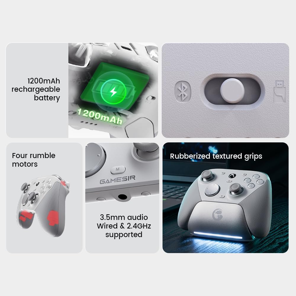 Controle Tri-Mode para Xbox, PC e Android com Sticks TMR