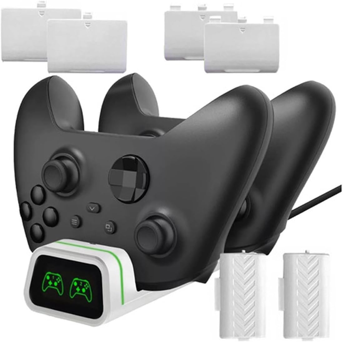 Kit 2 Baterias 800mAh com 2 Tampas para Controle Xbox One