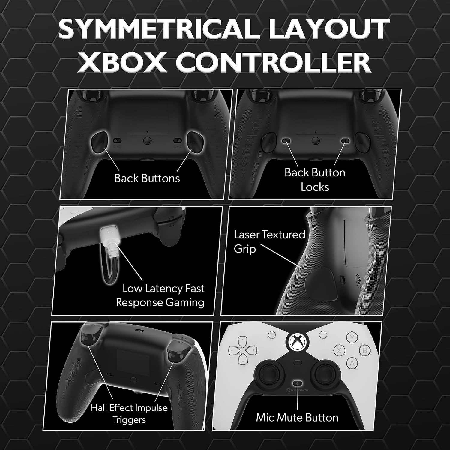 Hyperkin Competitor Wired Controller - Officially licensed Controller for use with Xbox Series X|S, Xbox One, Windows 10|11, PC, Video Game Controller with Hall Effect Sticks, 3.5MM. (White)