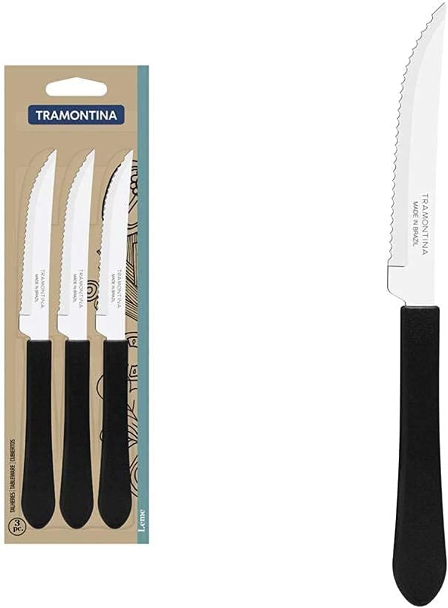 Conjunto de Facas com Lâminas Inox e Cabos de Polipropileno