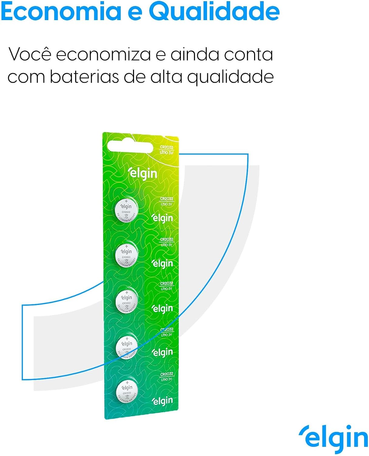 Bateria CR2032 3V Cartela com 5 Unidades