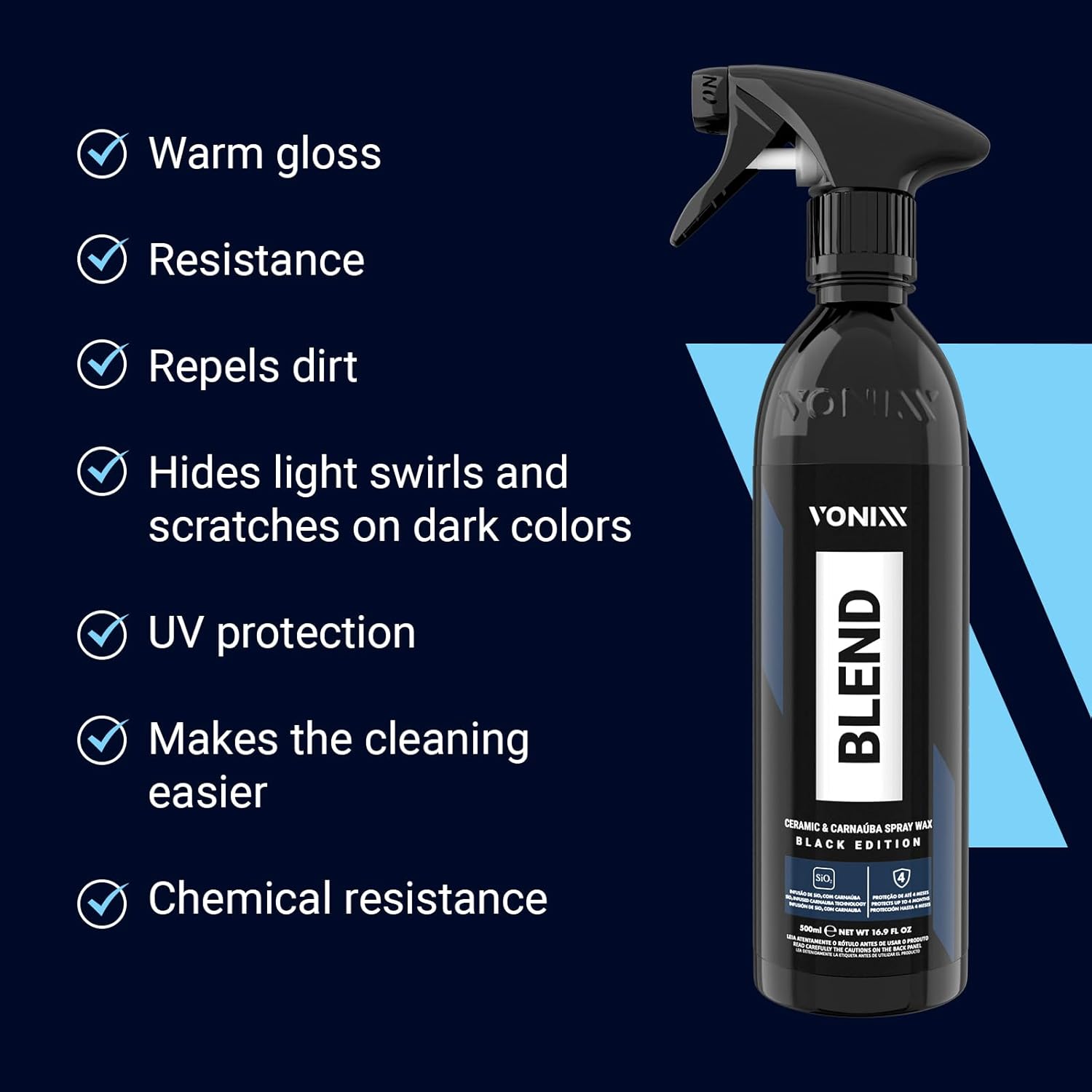 Vonix Blend Ceramic &amp; Carnaúba Spray Wax Black Edition